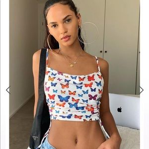 NWT Butterfly crop top fashion nova